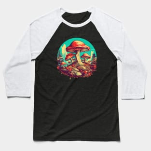 Trippy Mushrooms Baseball T-Shirt